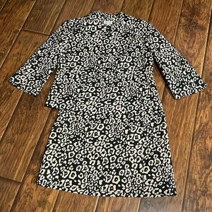 LOFT Leopard print blazer & skirts set